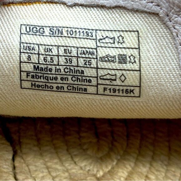 UGG Australia Beige Metallic Espadrille Flats SZ 8/250 - Picture 11 of 12